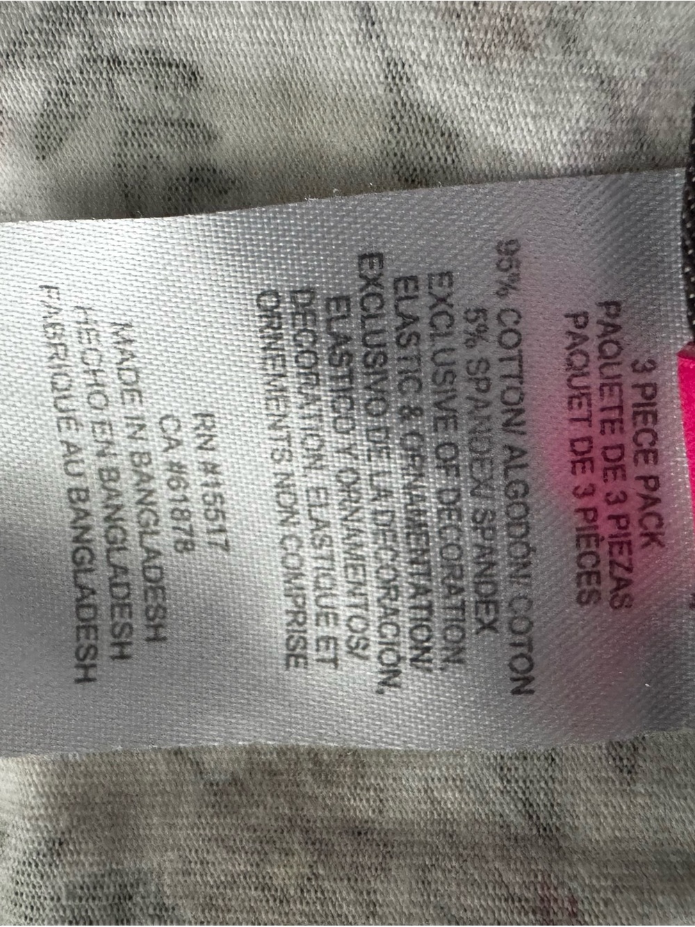 Vince Camuto Girls' Leggings in Cream and Hot Pink size 10 - Picture 6 of 7